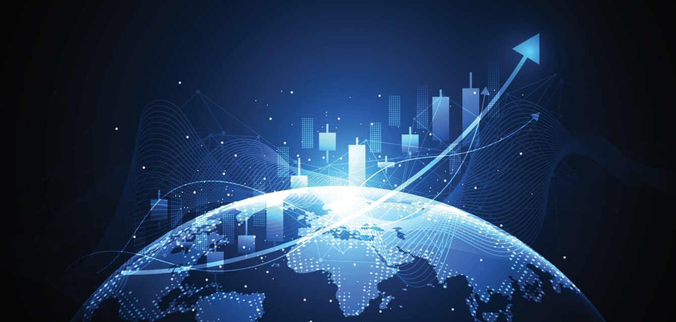 Abstract,Global,Network,Connection,On,Technology,Background,With,Business,Candle